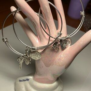 Bangles Set of 3 Religious Themed Sterling Silver
